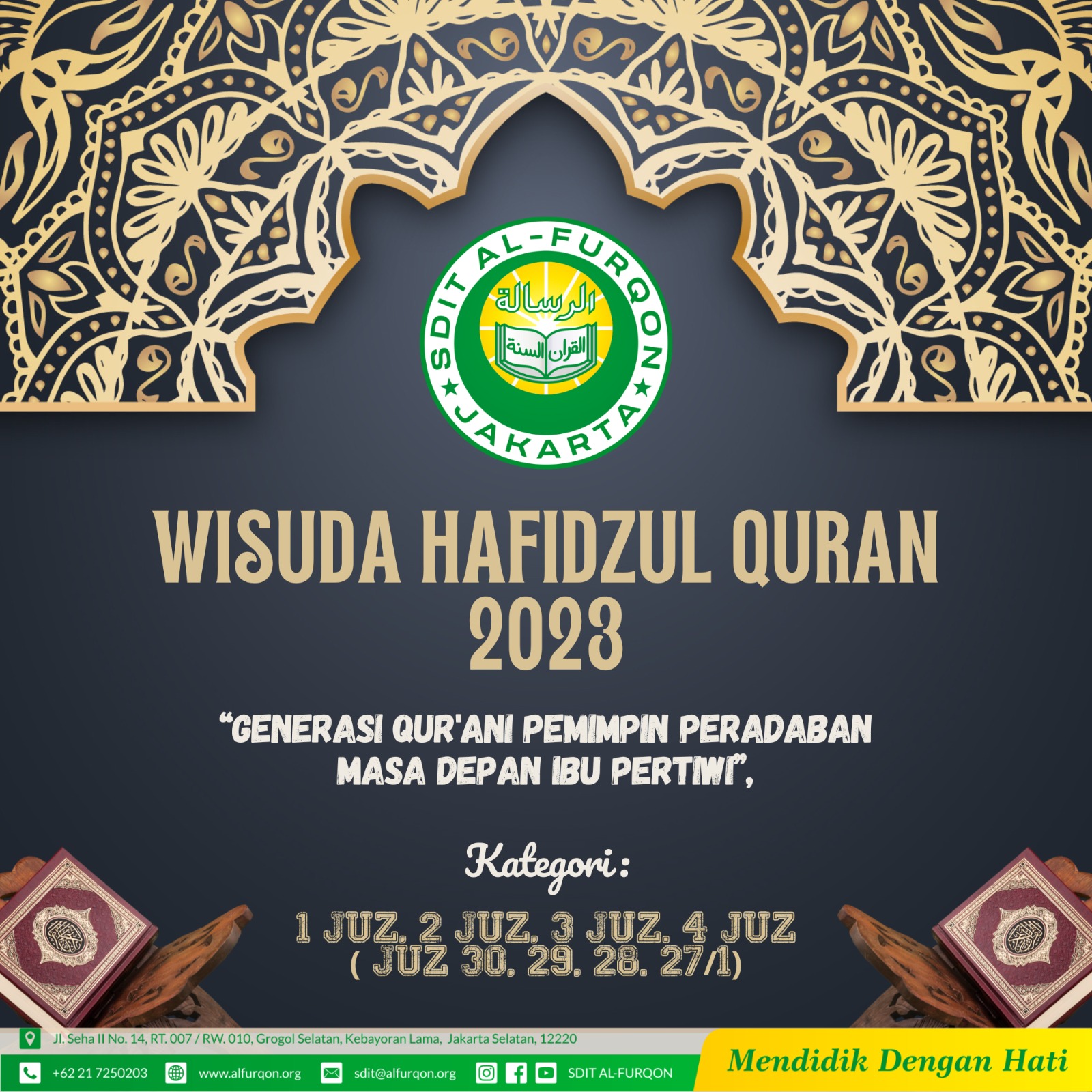 Poster Utama Wisuda Hafidz Quran SDIT Al-Furqon Tahun 2023