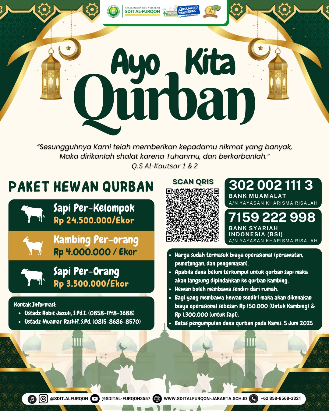 Flyer Qurban 2025 SDIT Al-Furqon
